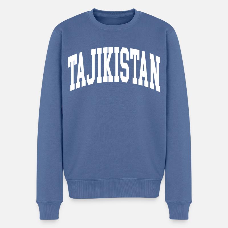 Tajikistan - Männer Premium Bio Pullover - Taubenblau