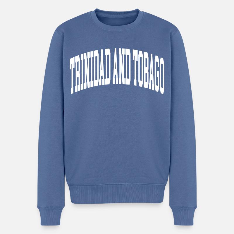 Trinité-et-Tobago - Pull Premium bio Homme - bleu pigeon