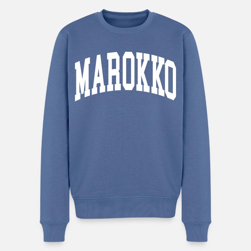 Marokko - Männer Premium Bio Pullover - Taubenblau