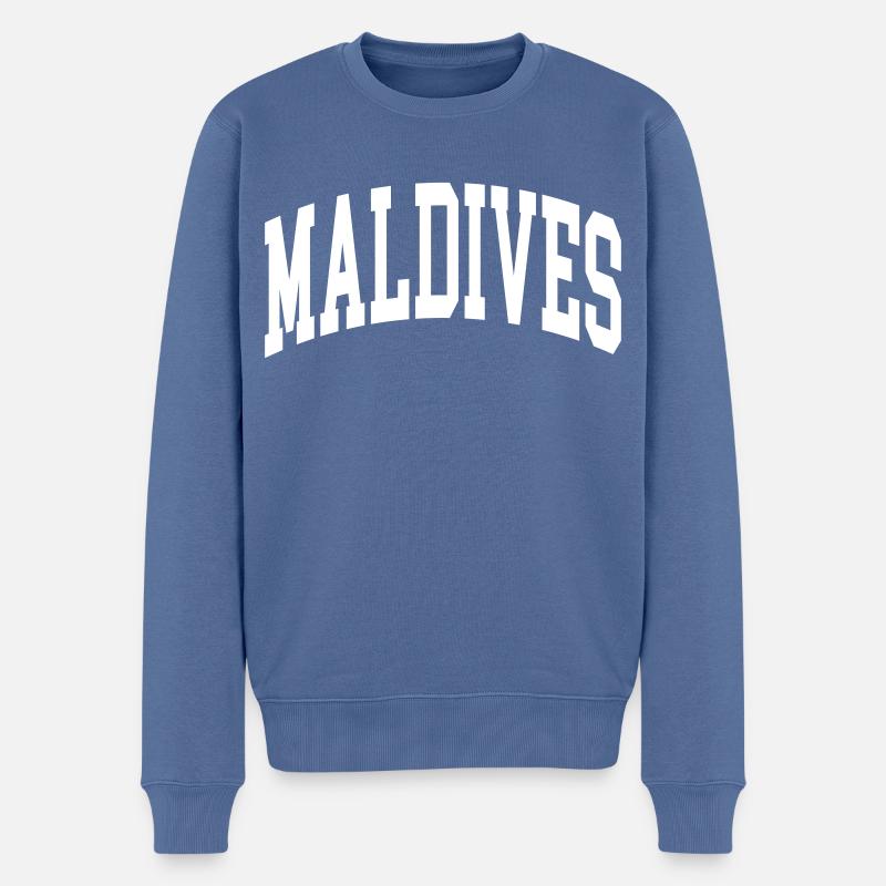 Maldives - Männer Premium Bio Pullover - Taubenblau