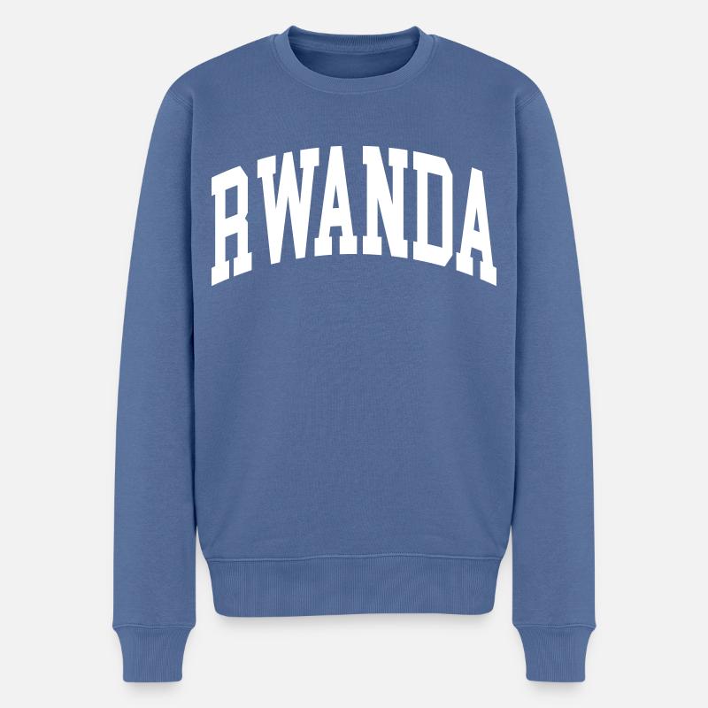 Rwanda - Männer Premium Bio Pullover - Taubenblau
