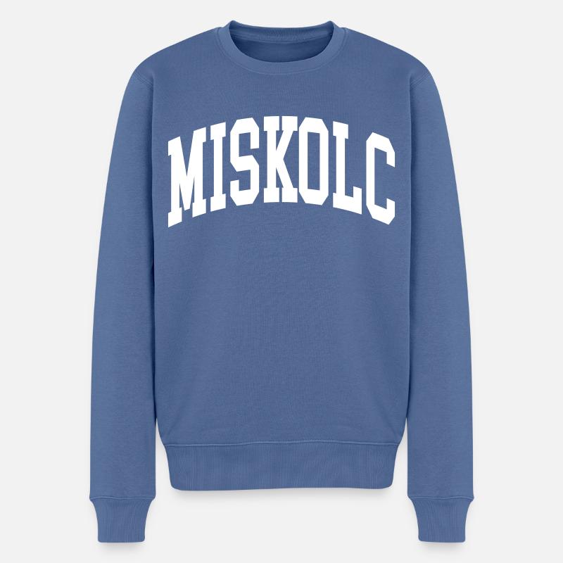 Miskolc - Männer Premium Bio Pullover - Taubenblau