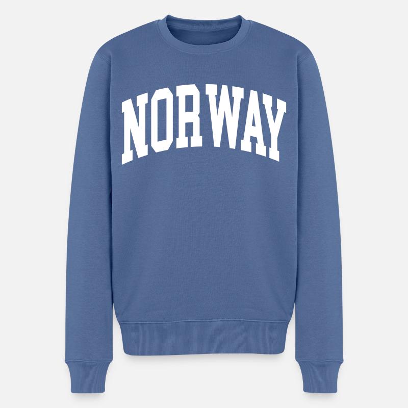 Norway - Männer Premium Bio Pullover - Taubenblau