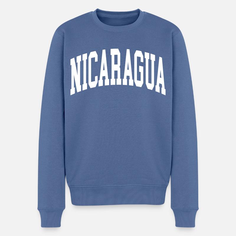 Nicaragua - Männer Premium Bio Pullover - Taubenblau