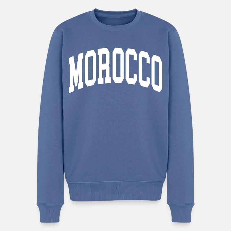 Morocco - Männer Premium Bio Pullover - Taubenblau