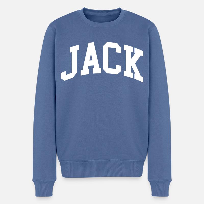 Jack - Männer Premium Bio Pullover - Taubenblau