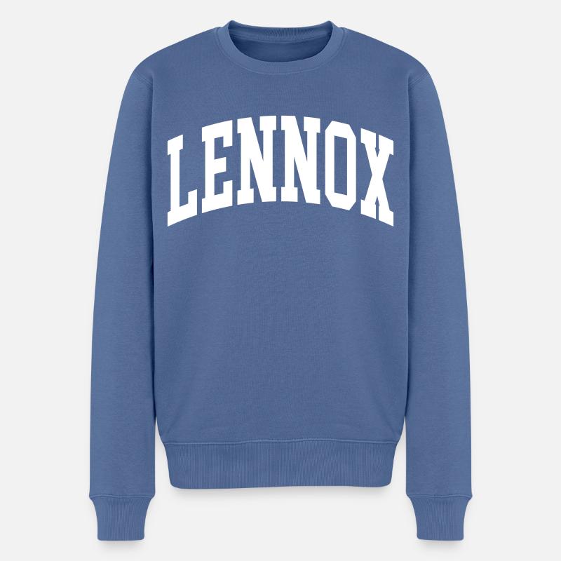 Lennox - Männer Premium Bio Pullover - Taubenblau