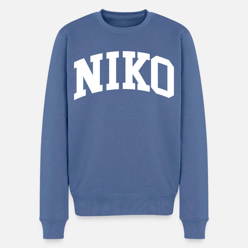 Niko - Pull Premium bio Homme - bleu pigeon