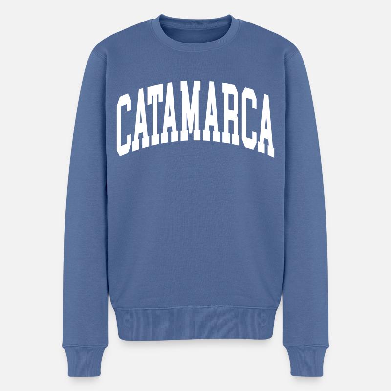 Catamarca - Männer Premium Bio Pullover - Taubenblau