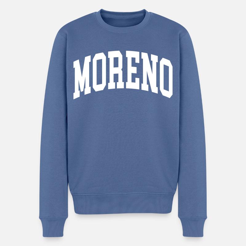 Moreno - Pull Premium bio Homme - bleu pigeon