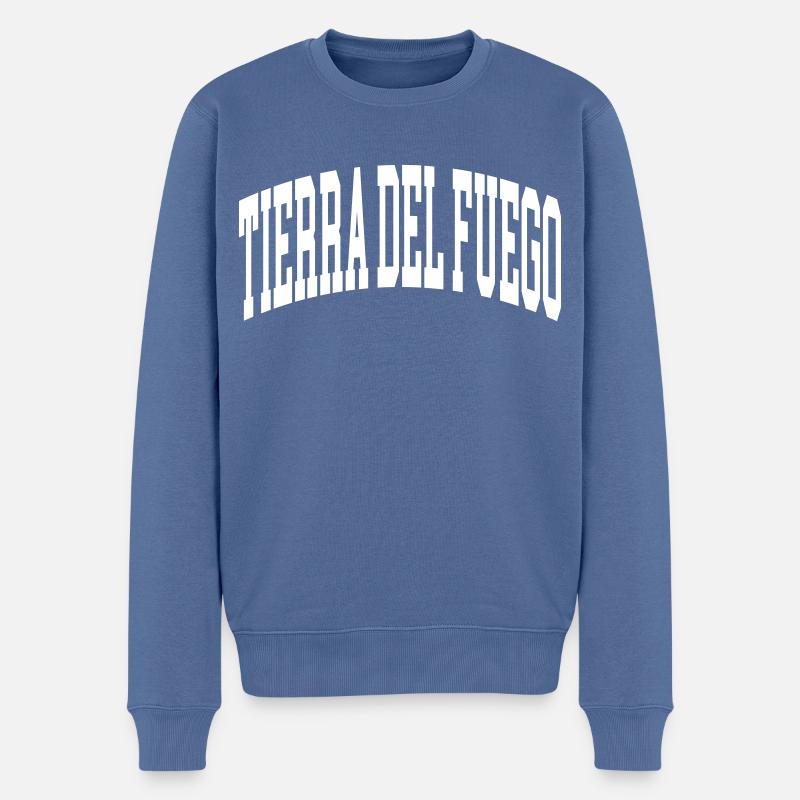 Terre de Feu - Pull Premium bio Homme - bleu pigeon
