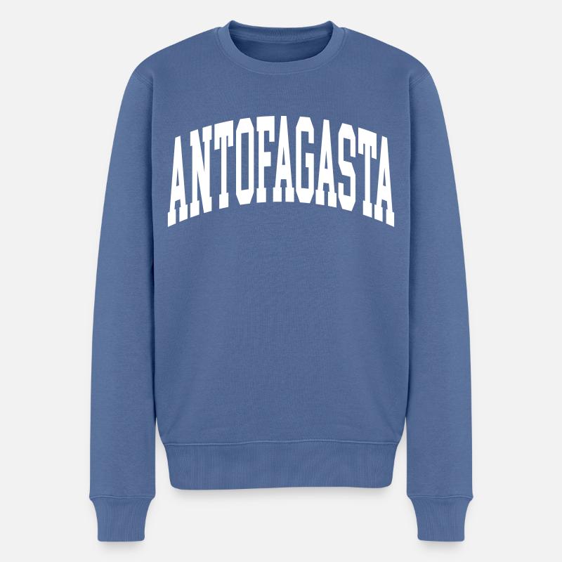 Antofagasta - Männer Premium Bio Pullover - Taubenblau