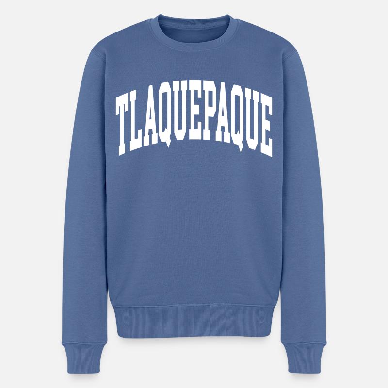 Tlaquepaque - Männer Premium Bio Pullover - Taubenblau
