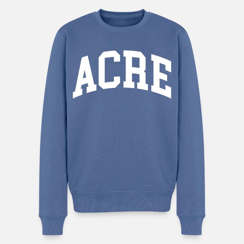 Acre - Männer Premium Bio Pullover - Taubenblau