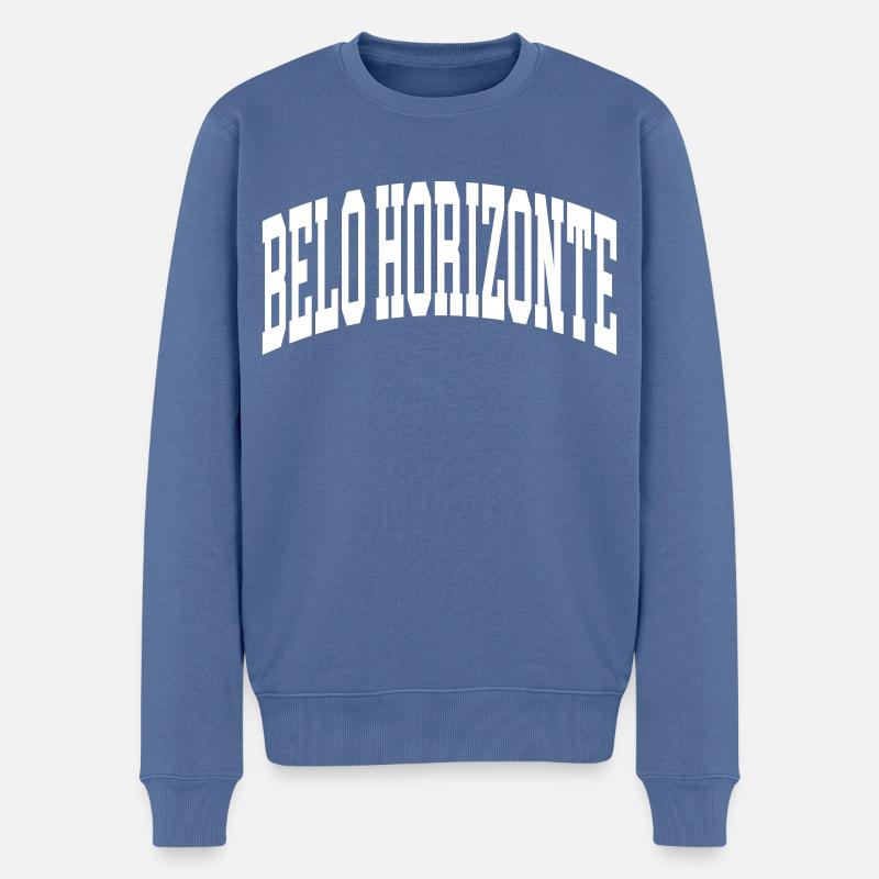 Belo Horizonzte - Pull Premium bio Homme - bleu pigeon