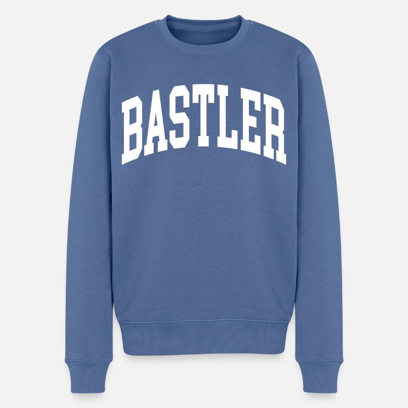 Bastler - Männer Premium Bio Pullover - Taubenblau