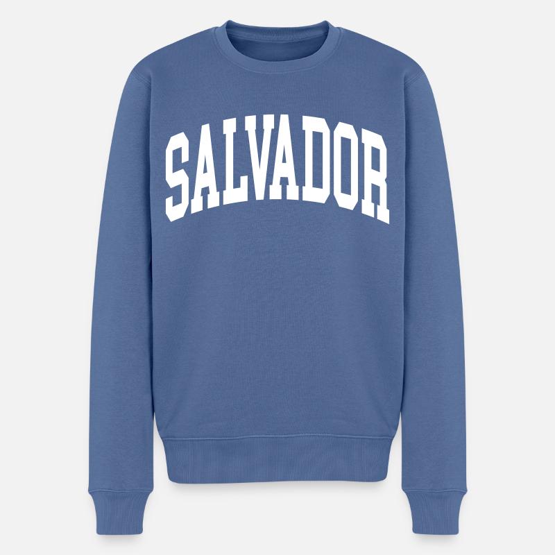 Salvador - Männer Premium Bio Pullover - Taubenblau