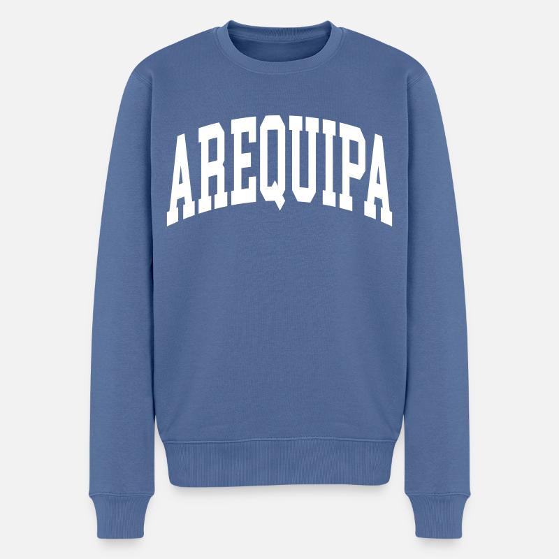 Arequipa - Pull Premium bio Homme - bleu pigeon
