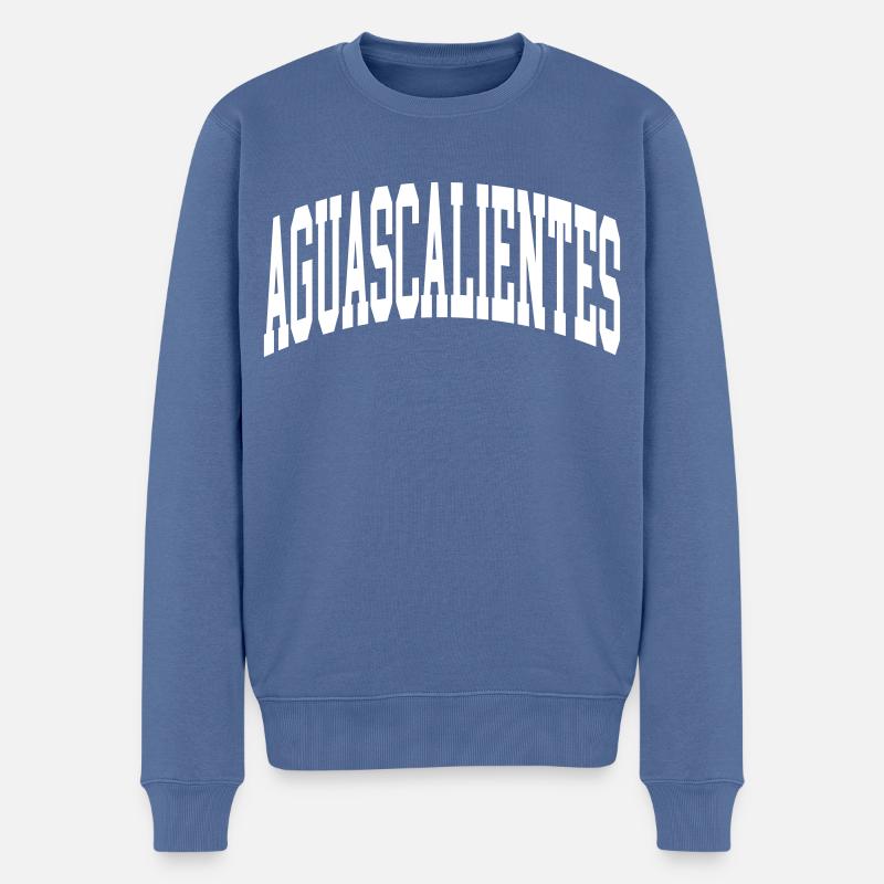 Aguascalientes - Männer Premium Bio Pullover - Taubenblau
