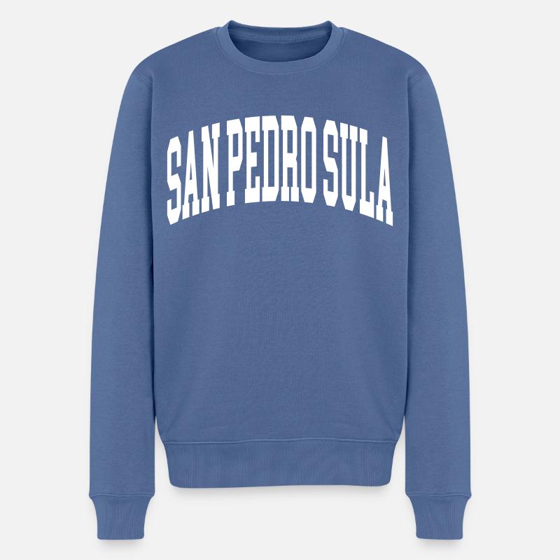 San Pedro Sula - Männer Premium Bio Pullover - Taubenblau