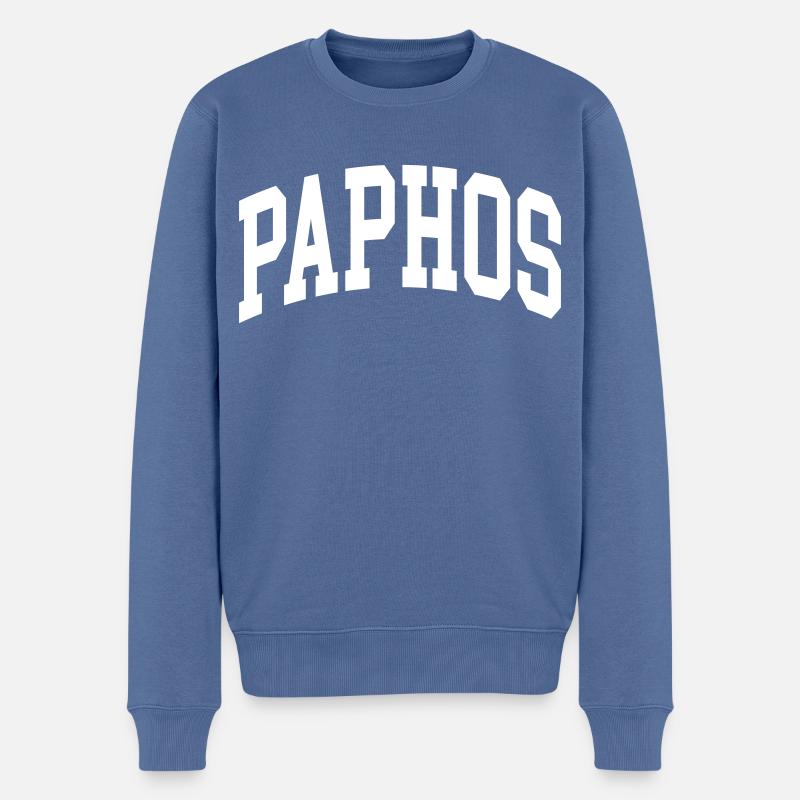 Paphos - Pull Premium bio Homme - bleu pigeon