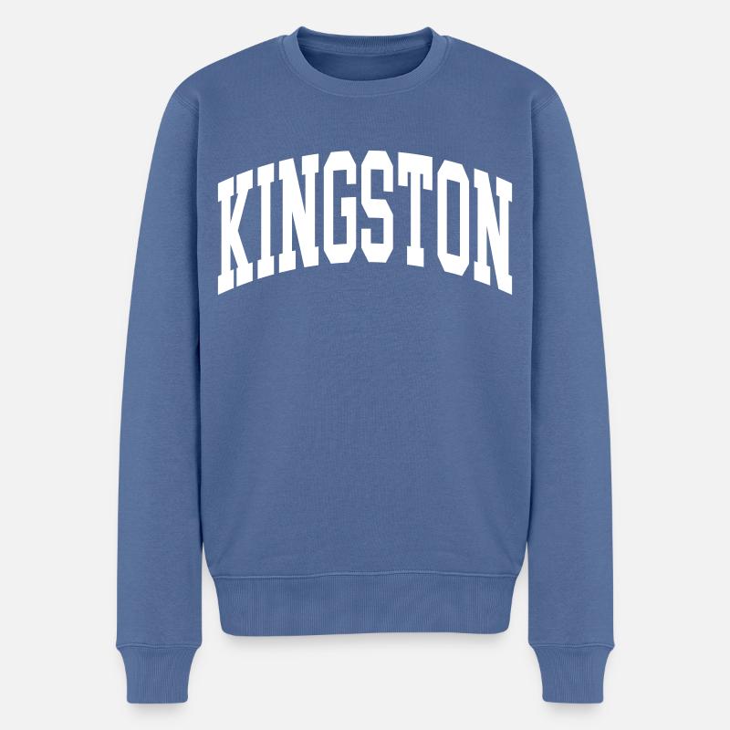 Kingston - Männer Premium Bio Pullover - Taubenblau