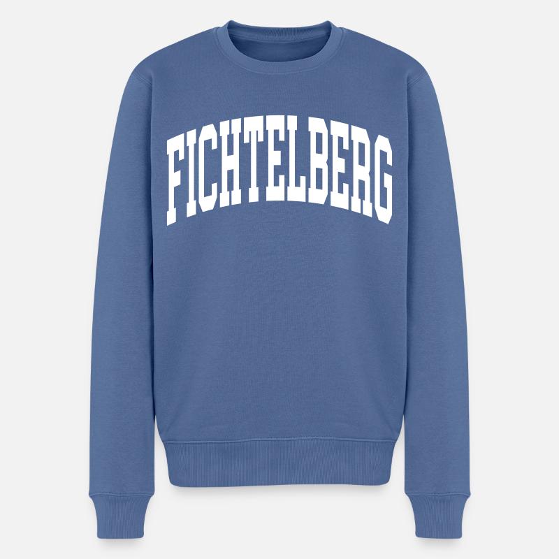 Fichtelberg - Männer Premium Bio Pullover - Taubenblau