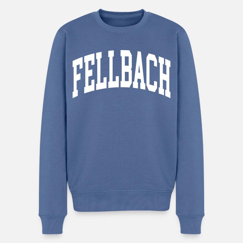 Fellbach - Männer Premium Bio Pullover - Taubenblau