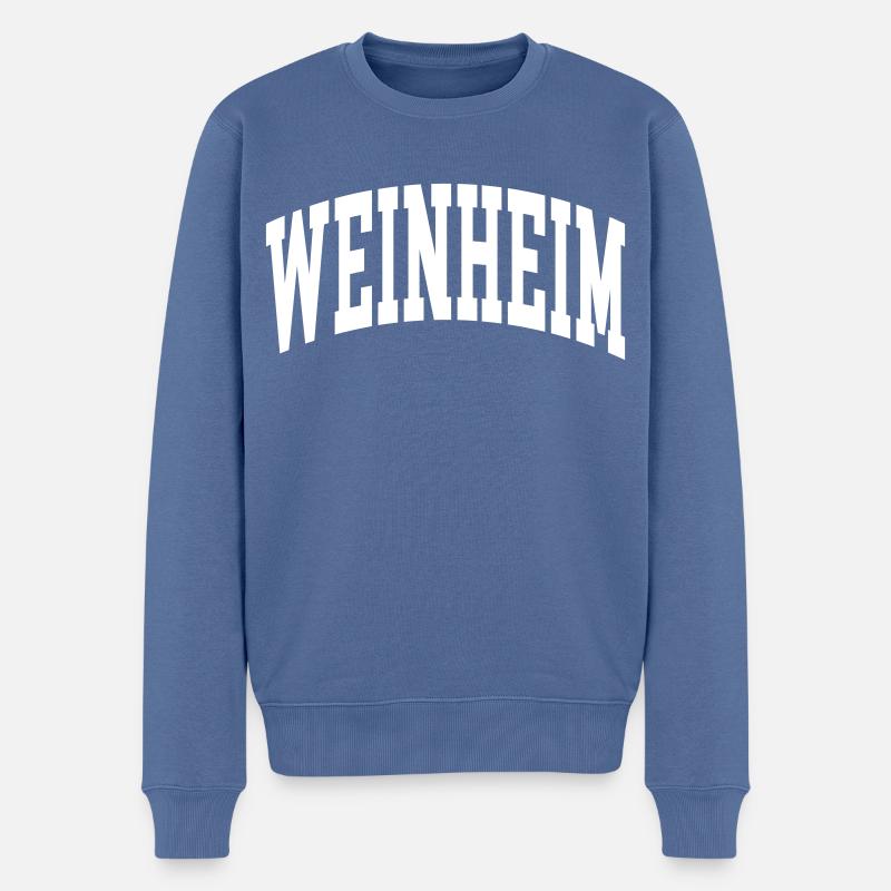 Weinheim - Männer Premium Bio Pullover - Taubenblau