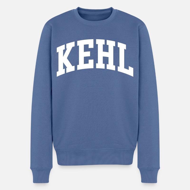 Kehl - Männer Premium Bio Pullover - Taubenblau