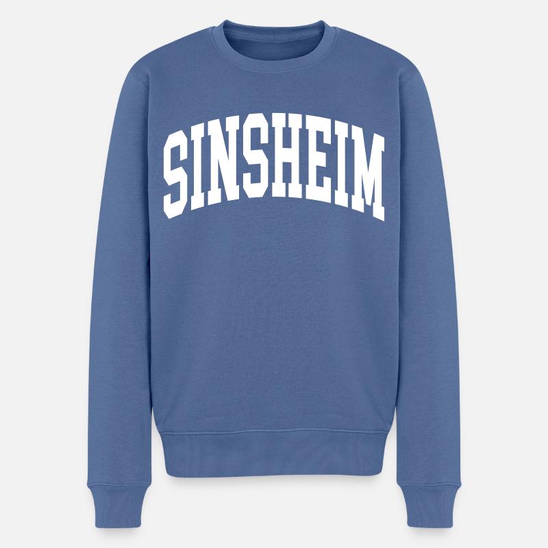 Sinsheim - Männer Premium Bio Pullover - Taubenblau