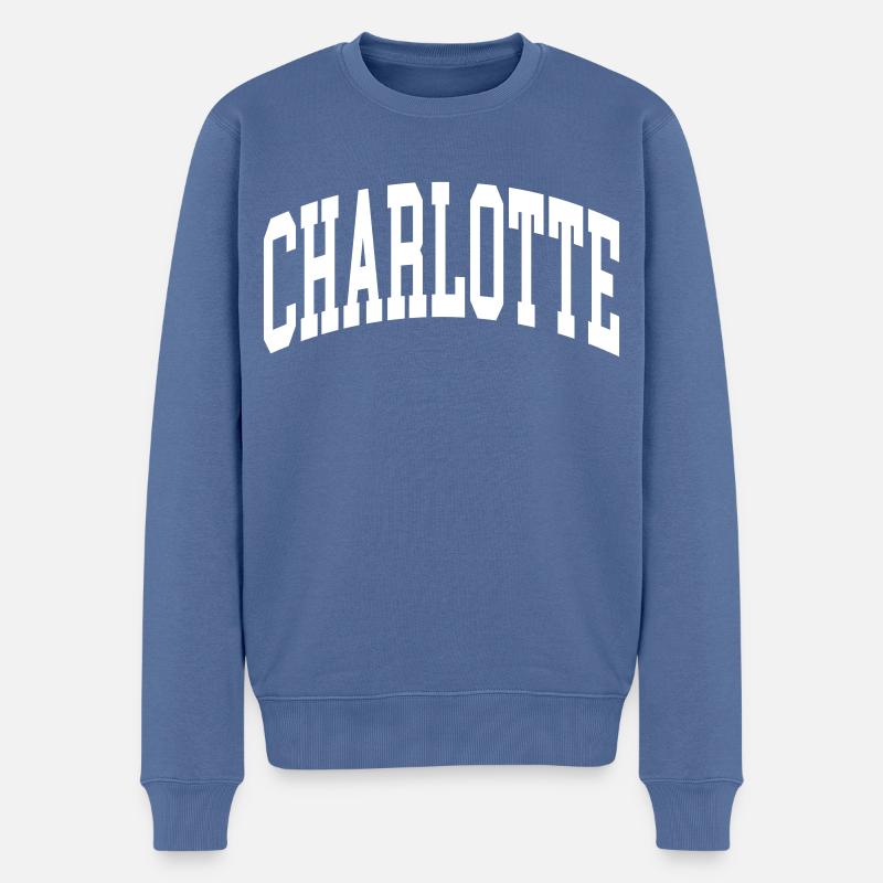 Charlotte - Männer Premium Bio Pullover - Taubenblau