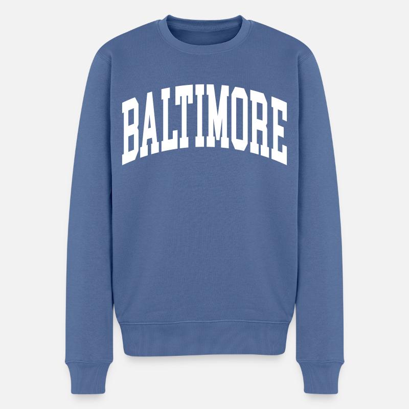 Baltimore - Pull Premium bio Homme - bleu pigeon