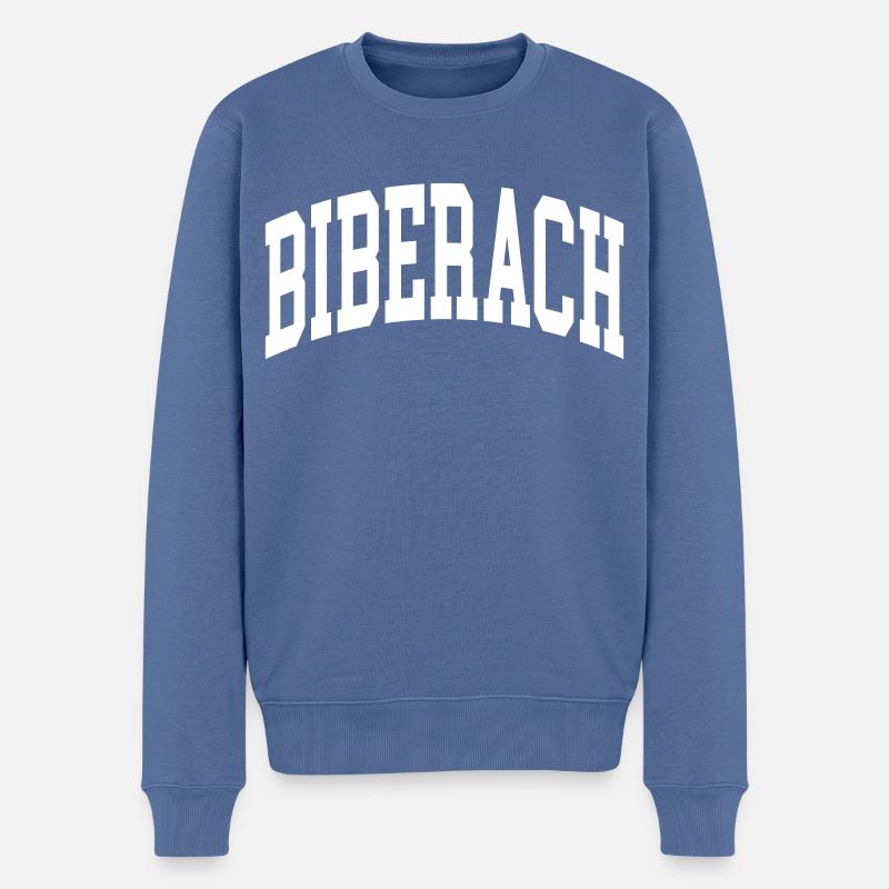 Biberach - Männer Premium Bio Pullover - Taubenblau