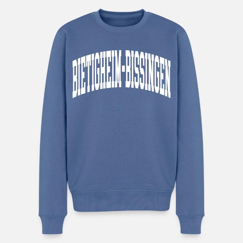 Bietigheim-Bissingen - Männer Premium Bio Pullover - Taubenblau