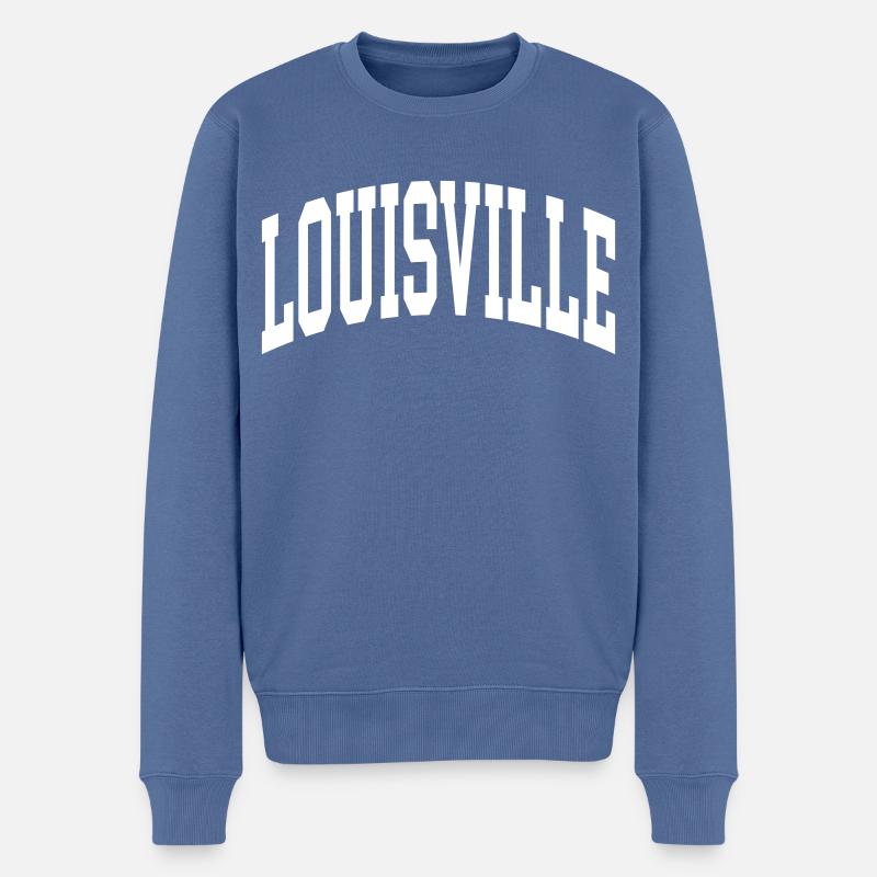 Louisville - Männer Premium Bio Pullover - Taubenblau