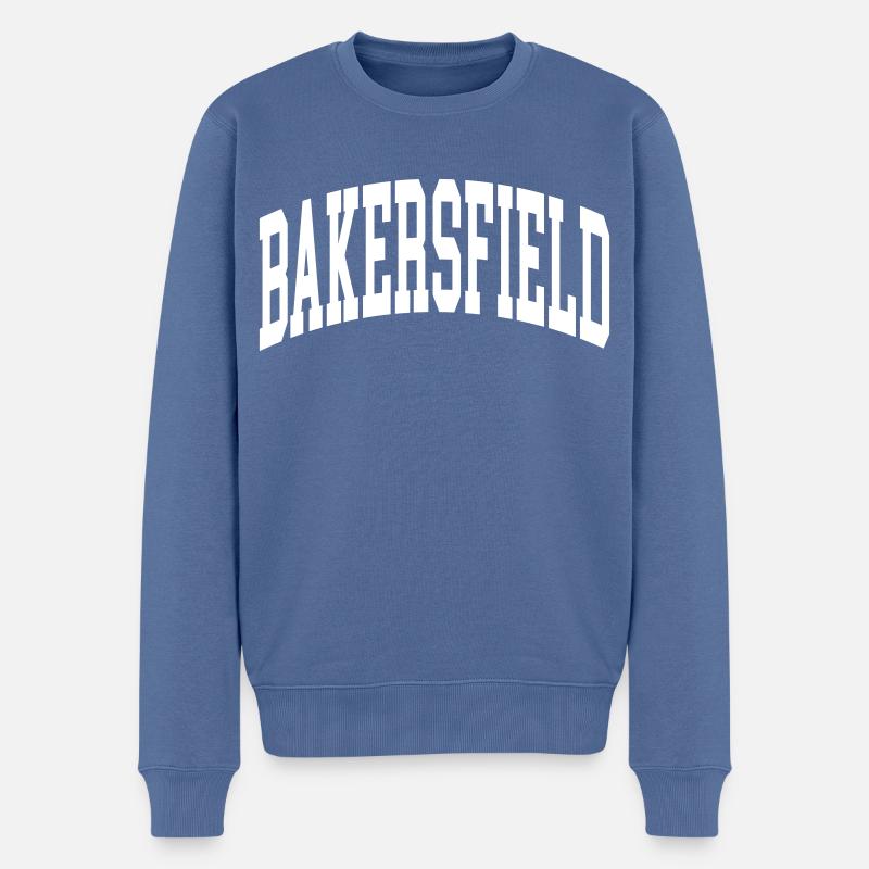 Bakersfield - Männer Premium Bio Pullover - Taubenblau