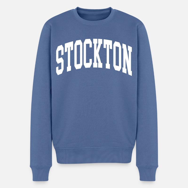 Stockton - Pull Premium bio Homme - bleu pigeon
