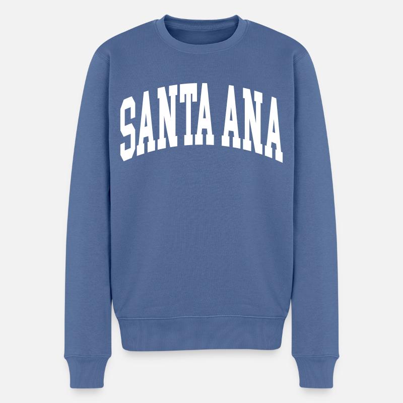 Santa Ana - Männer Premium Bio Pullover - Taubenblau