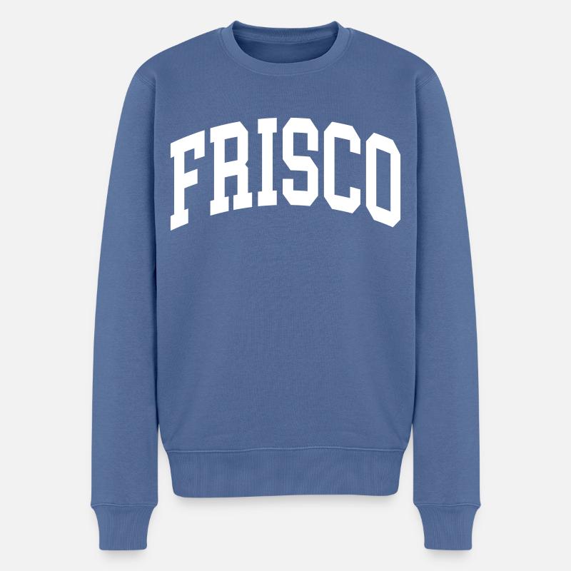 Frisco - Männer Premium Bio Pullover - Taubenblau