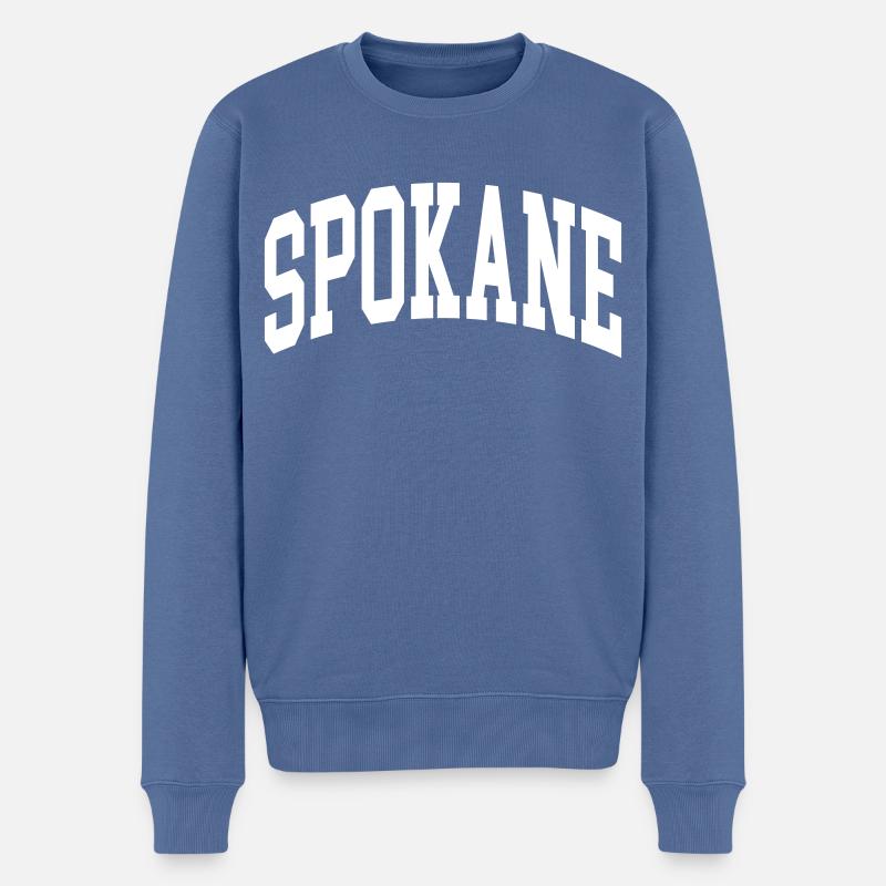 Spokane - Männer Premium Bio Pullover - Taubenblau