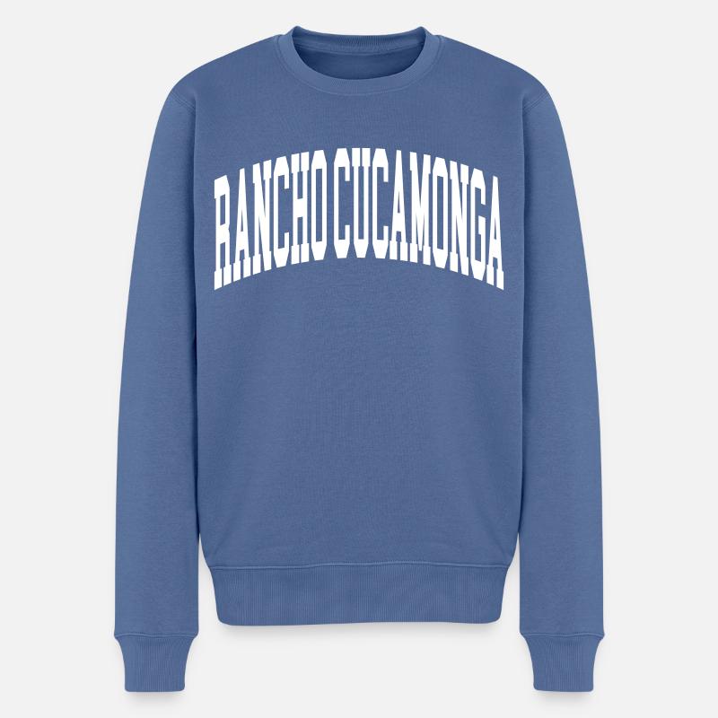 Rancho Cucamonga - Pull Premium bio Homme - bleu pigeon