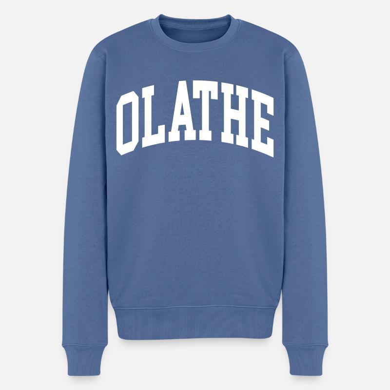 Olathe - Pull Premium bio Homme - bleu pigeon