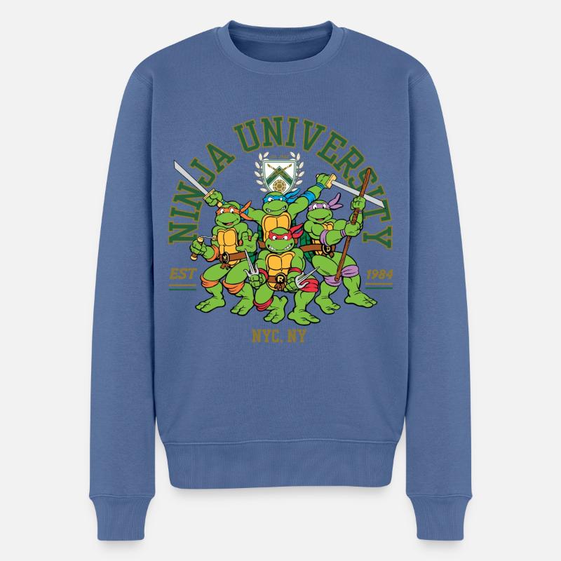 Teenage Mutant Ninja Turtles Ninja University - Männer Premium Bio Pullover - Taubenblau