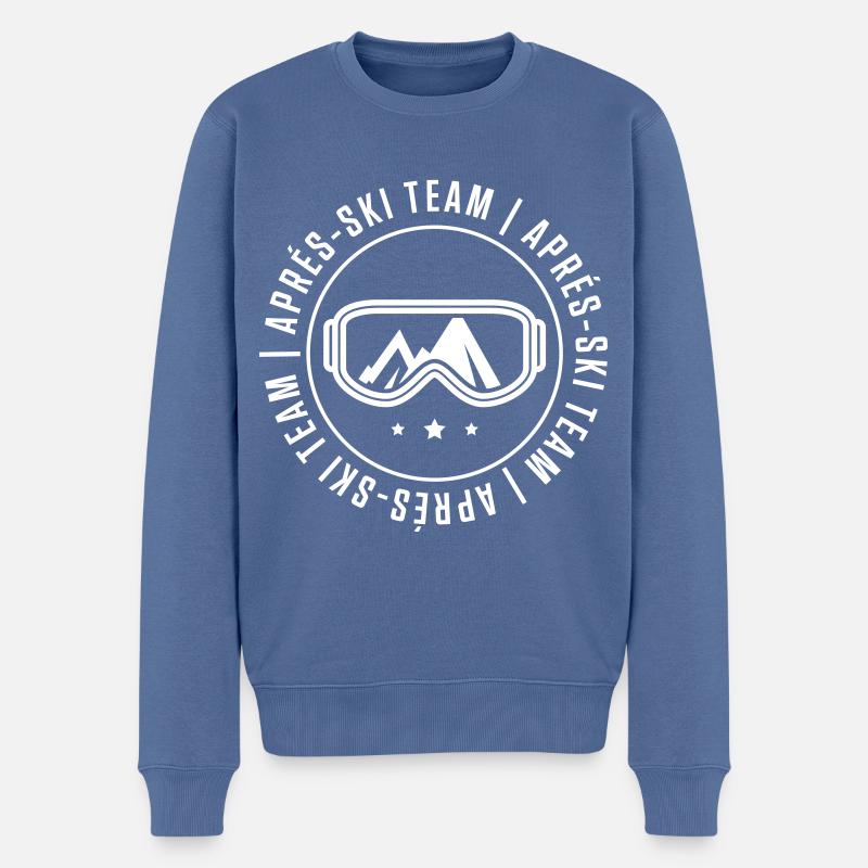 apres ski team - Männer Premium Bio Pullover - Taubenblau