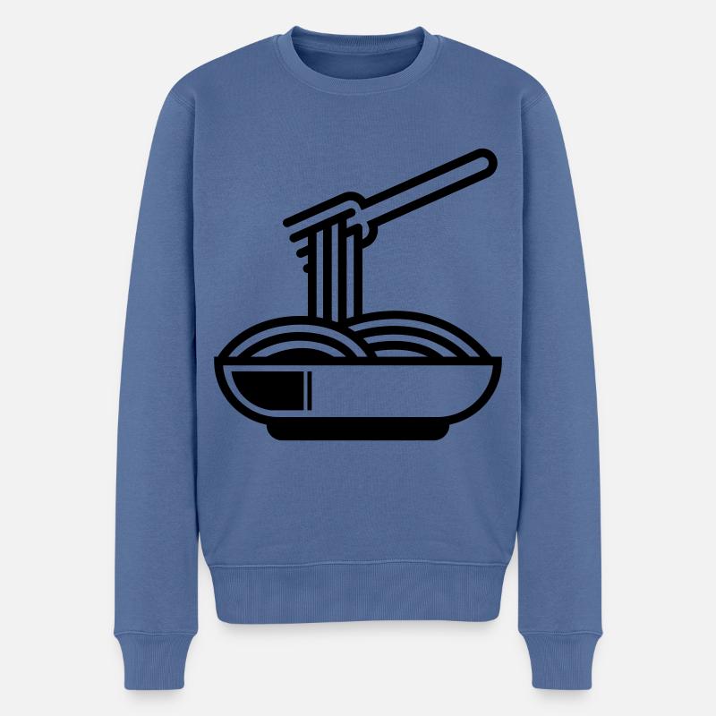 Spaghetti symbol - Männer Premium Bio Pullover - Taubenblau