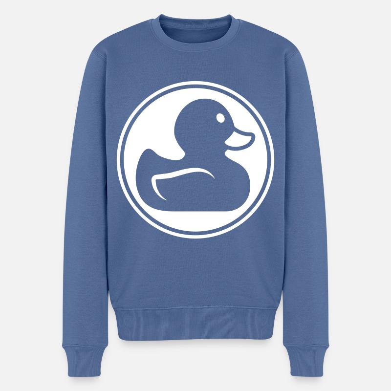 Icône de canard - Pull Premium bio Homme - bleu pigeon