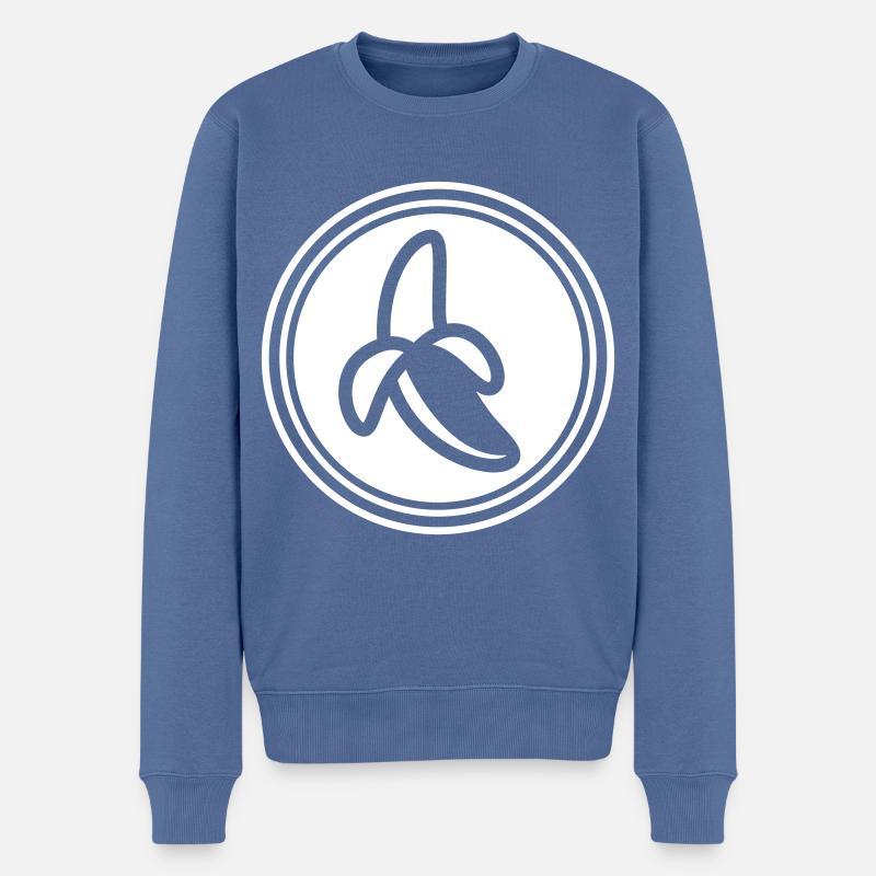 Icône banane - Pull Premium bio Homme - bleu pigeon
