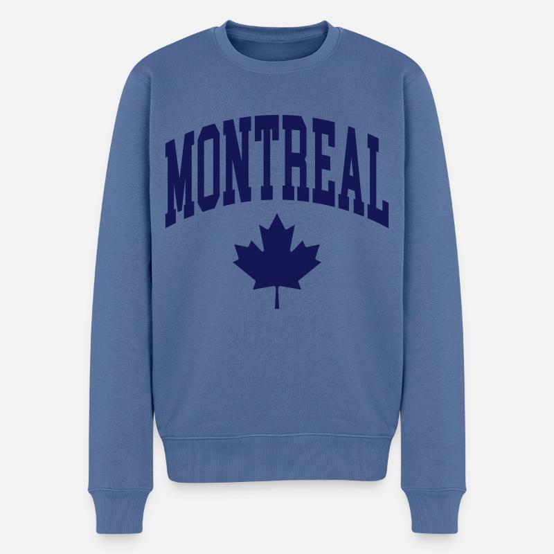 Montreal - Männer Premium Bio Pullover - Taubenblau