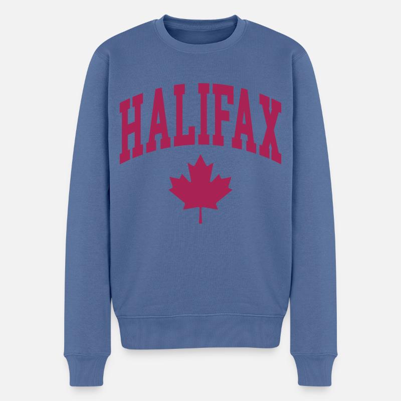 Halifax - Männer Premium Bio Pullover - Taubenblau